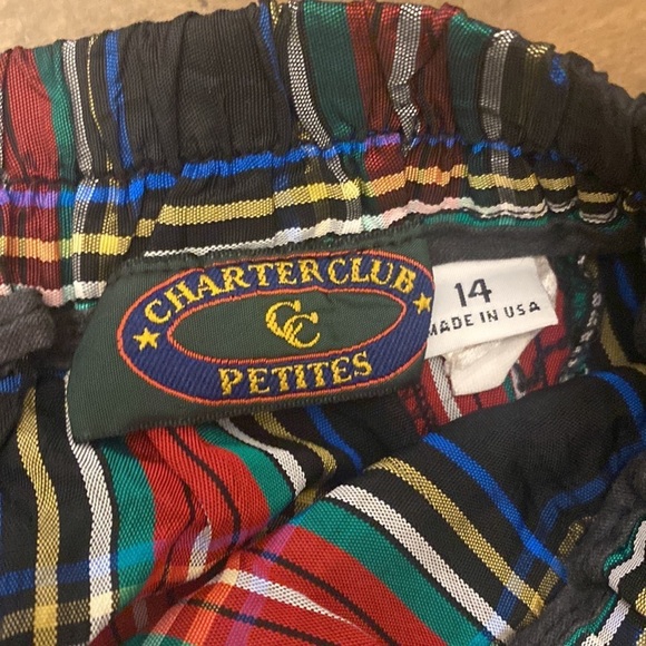 Charter Club petites tartan plaid maxi skirt size 14 made in USA - Picture 5 of 6